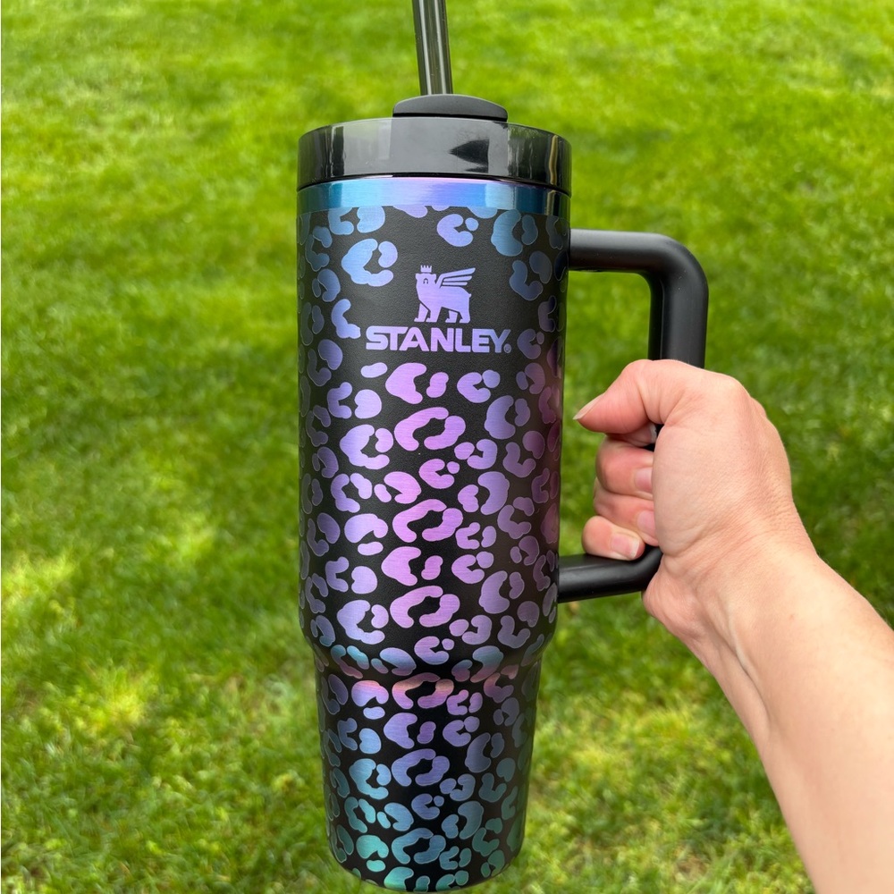 Leopard Print Custom Stanley Chroma 40 oz Tumbler Big Cat Animal Cheetah…